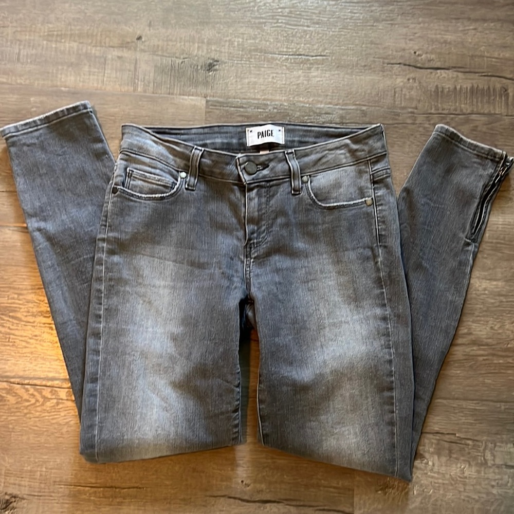 Paige Jeans - “Verdugo Ankle” zip ankles size 26 - grey